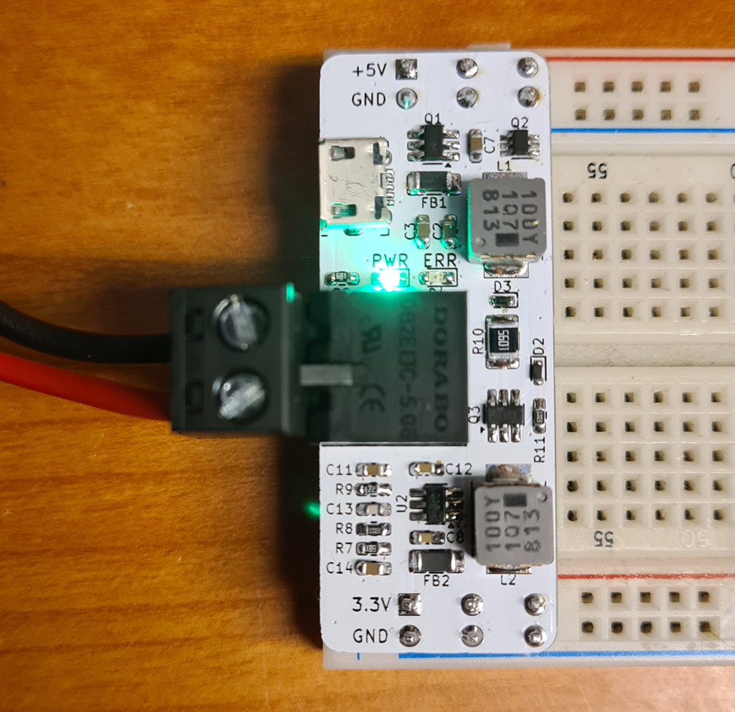DIY: Switched breadboard PSU, 6-20V input, 3.3V and 5V outputs, 2 ...